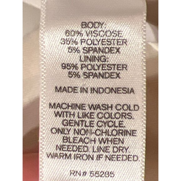 Express Womens White Fitted Pencil Skirt Size 0 With Back Zipper & Front Slit - Picture 8 of 9